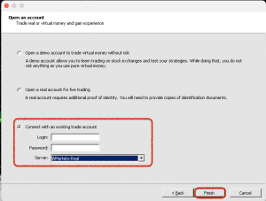 Connect with an existing account